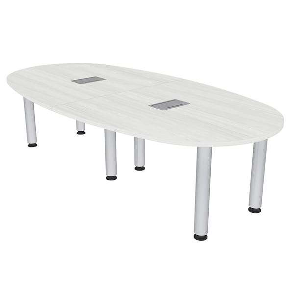 45 in W, 96 in L, 29 in H, Engineered Wood Top, White